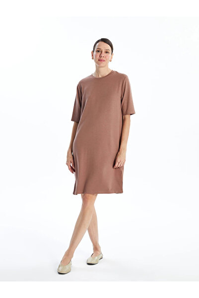 LC Waikiki LCWAIKIKI Classic Crew Neck Solid Short Sleeve Women's Dress