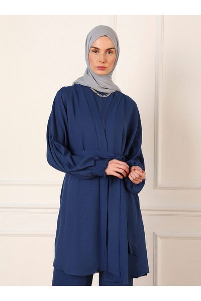 Refka Aerobin Triple Set - Cap, Trousers and Blouse - Navy Blue - Refka