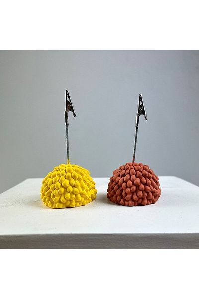 oasis decoration Lamb Note Holder Set of 2 (yellow - Terracota)