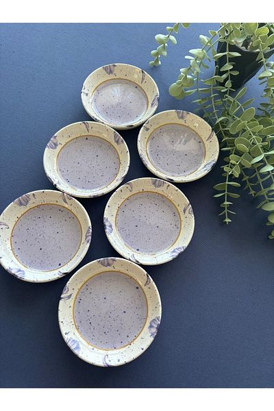 VENÜS HOME DECORATION 6 Pieces Purple Poppy Bowl Snack Bowl