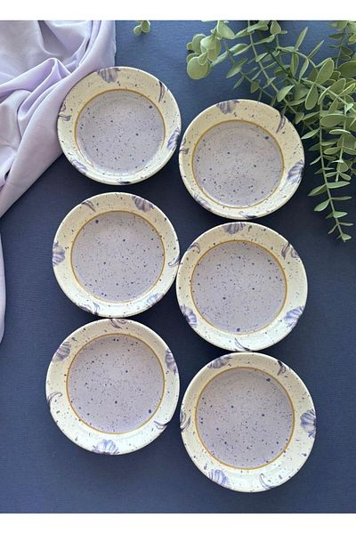 VENÜS HOME DECORATION 6 Pieces Purple Poppy Bowl Snack Bowl