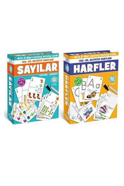 Circle Toys Letters & Numbers Write-Erase Activity Cards