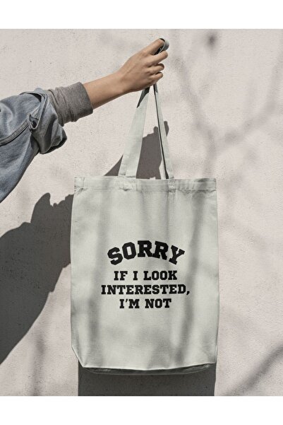 redame Sorry if I Look Interested, I'M Not Y2K Minimalist Texted Slogan Cloth...