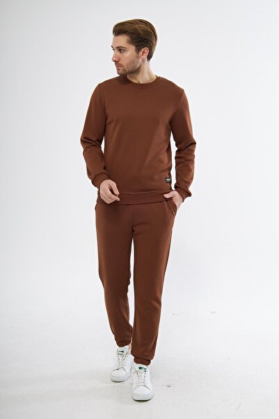 ESPİNA Ανδρικό σετ αθλητικής φόρμας Diagonal 3 Thread χωρίς βαμβακερή βαμβακερή φόρμα