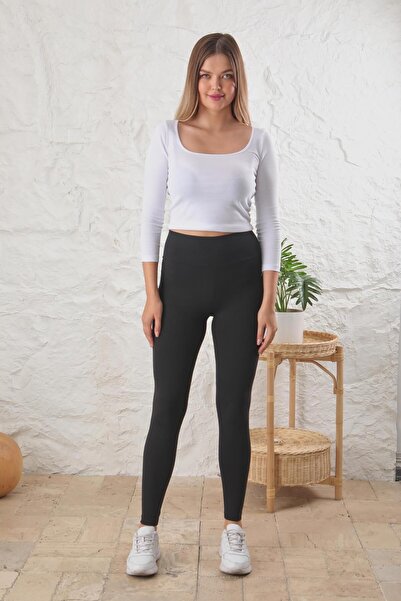 ESPİNA High Waist Women's Leggings - Lycra Viscose, Gathering Feature