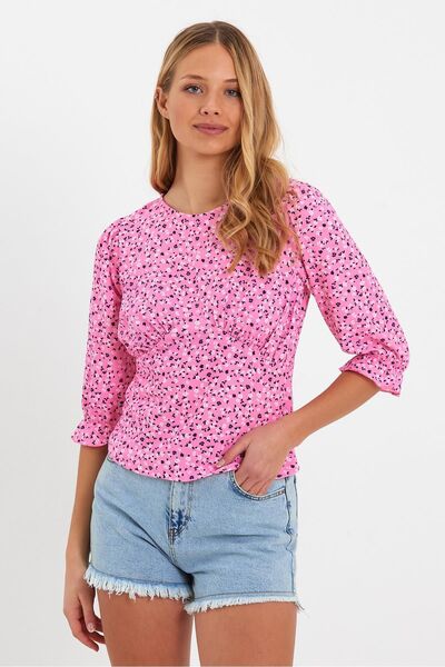 ESPİNA Γυναικεία μπλούζα με μανίκια τριών τετάρτων μπροστά