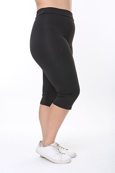 ESPİNA Women's Large Size (BOY 73 CM) High Waist Recovery Stretchy Short Capri Leggings