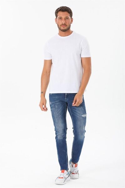 ESPİNA Ανδρικό μπλουζάκι με λαιμόκοψη με κανονική εφαρμογή