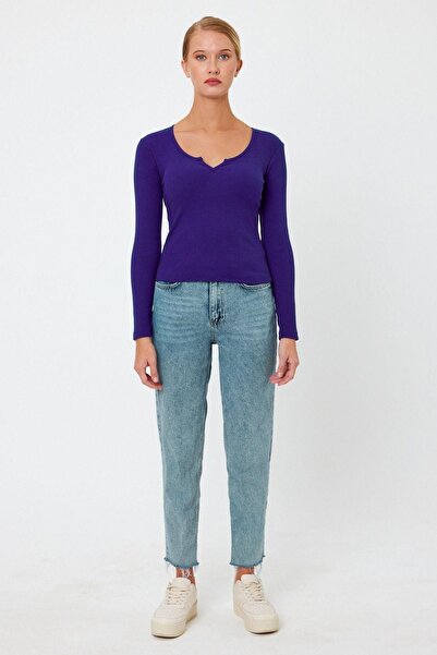 ESPİNA Μακρυμάνικη μπλούζα με τετράγωνο γιακά