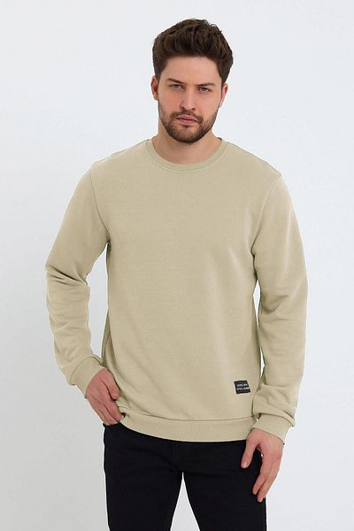 ESPİNA Ανδρικό φούτερ Crew Neck Relaxed Regular 3 νημάτων από βαμβάκι