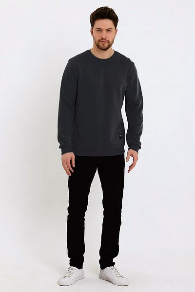 ESPİNA Ανδρικό φούτερ Crew Neck Relaxed Regular 3 νημάτων από βαμβάκι