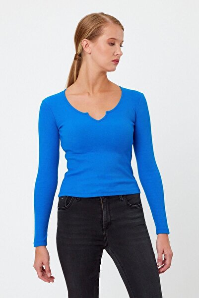 ESPİNA Μακρυμάνικη μπλούζα με τετράγωνο γιακά