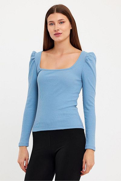 ESPİNA Long Sleeve Square Neck Women's Blouse