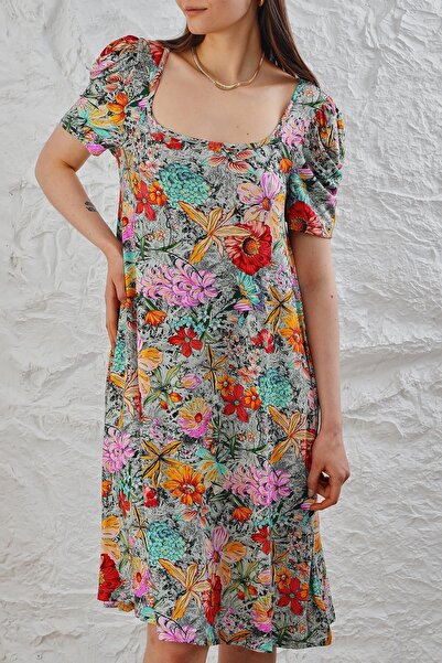 ESPİNA Kadın Metraj Baskılı Elbise