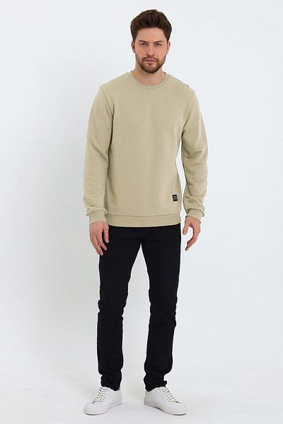 ESPİNA Ανδρικό φούτερ Crew Neck Relaxed Regular 3 νημάτων από βαμβάκι