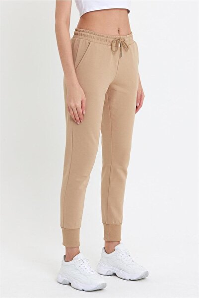 ESPİNA Γυναικείο Jogger Sweatpants Mink με ελαστικά πόδια με 2 νήματα