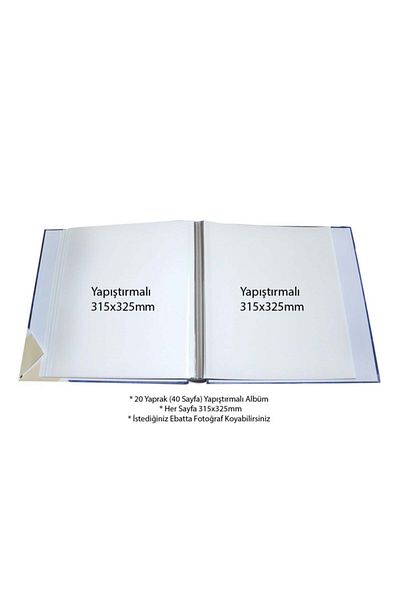 Acr 20 Φύλλα (40 Σελίδες) Αλμπουμ με Αυτοκόλλητο Βιβλίο / -20315 - Μπλε