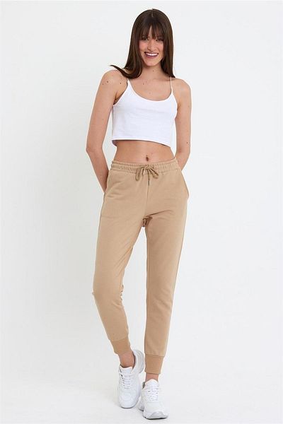 ESPİNA Γυναικείο Jogger Sweatpants Mink με ελαστικά πόδια με 2 νήματα