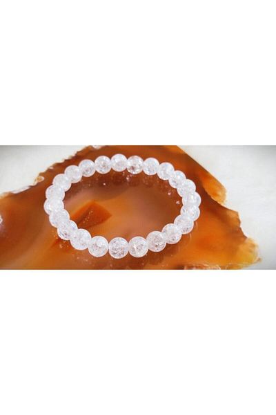 HÜMA ŞİFALI TAŞLAR 8mm Aa Quality Necef (Mountain Crystal) Stone Bracelet