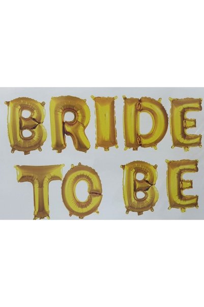 Sezen Golden Yellow Bride To Be Foil Balloon Set 40cm