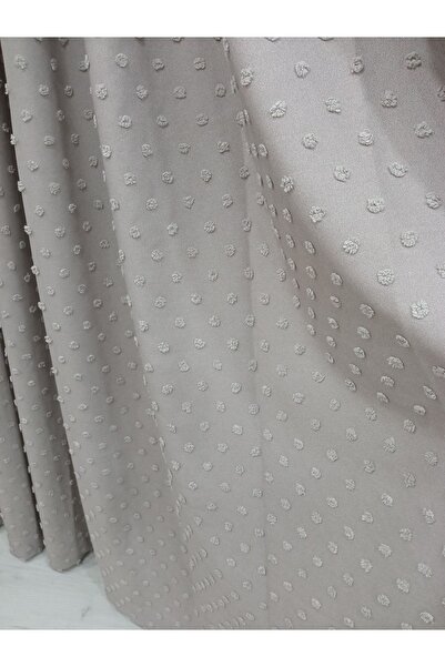 Vinaldi Κουρτίνα φόντου από λινό Rüyaper Συμπιεσμένη πτυχωτή μην ανακατεύεται Μπεζ μονόφυλλο