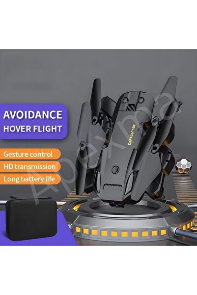 Apexma 2.4GHz Uzaktan Kumandalı HD Kameralı 4 Pervaneli El Sensörlü Çantalı Katlanabilir Drone