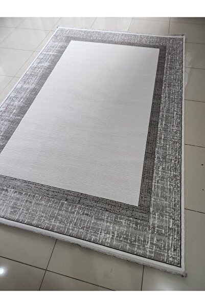 Koyunlu Halı Kemerhisar Ke022 Gri Modern Saçaklı Halı