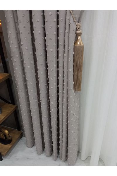 Vinaldi Rüyaper Linen Background Curtain Frequent Pleat Does Not Want Ironing Beige Single Wing