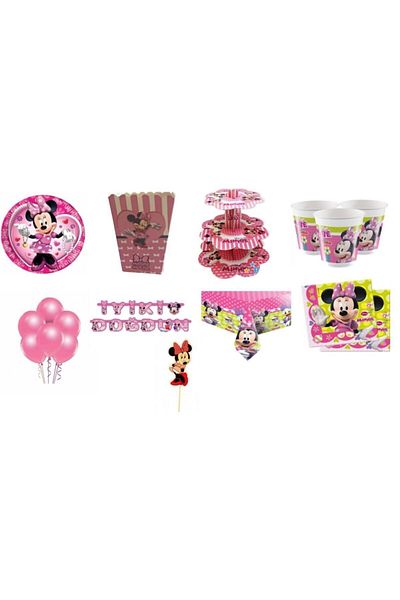 Minnie Mouse Birthday Set for 24 People