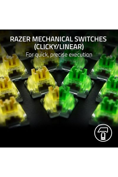 RAZER BlackWidow V4 X - Green Switch RGB Mechanical Gaming Keyboard -  Black
