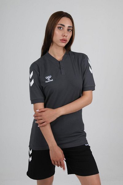 hummel Βαμβακερό μπλουζάκι Armin Anthracite Baby Collar