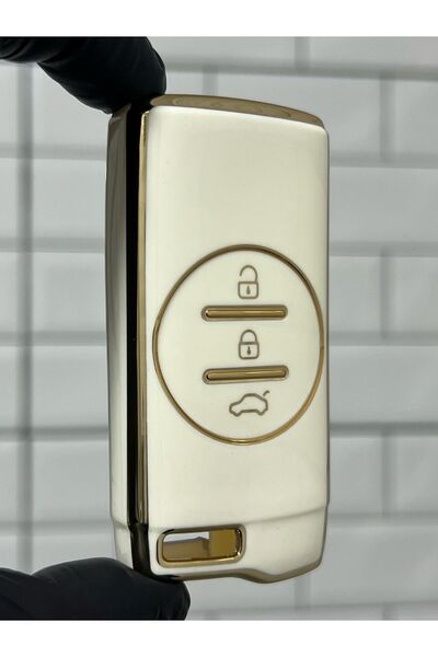 BARKAS ELEKTRONİK Chery Tiggo 7 Pro - Husa pentru chei Smart White Gold