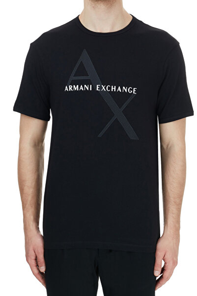 Armani Exchange Erkek Bisiklet Yaka T-Shirt - Siyah