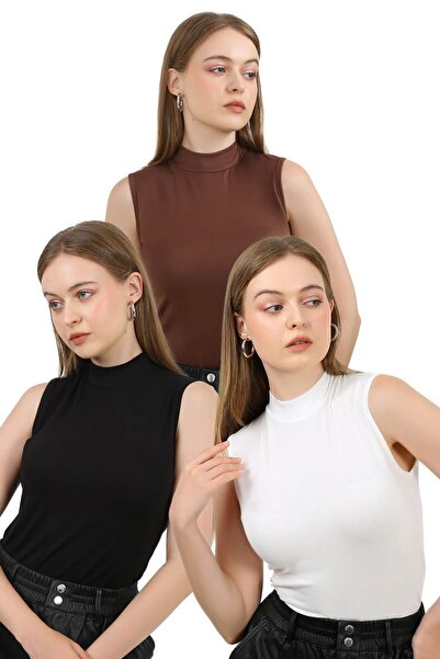 JustMORE بدلة نسائية مكونة من 3 قطع بدون أكمام