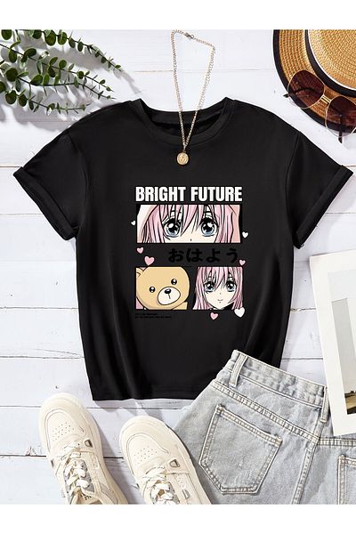 Let's Wear Аниме тениска с рисунки за момичета