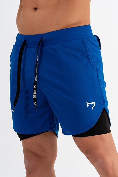 Gymwolves Ανδρικά αθλητικά σορτς διπλής στρώσης | Saks | Comfortable Series |