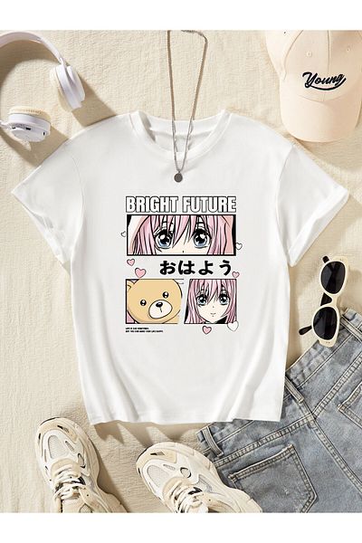 Let's Wear Μπλουζάκι με γραφικά σχέδια για κορίτσια Anime