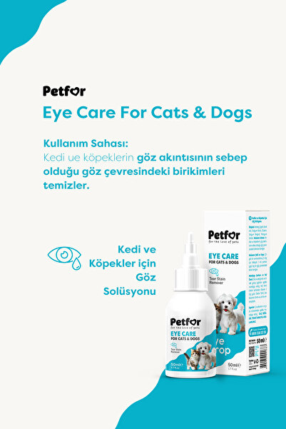 Petfor Kedi ve Köpekler için Göz Bakım Damlası 50 ML