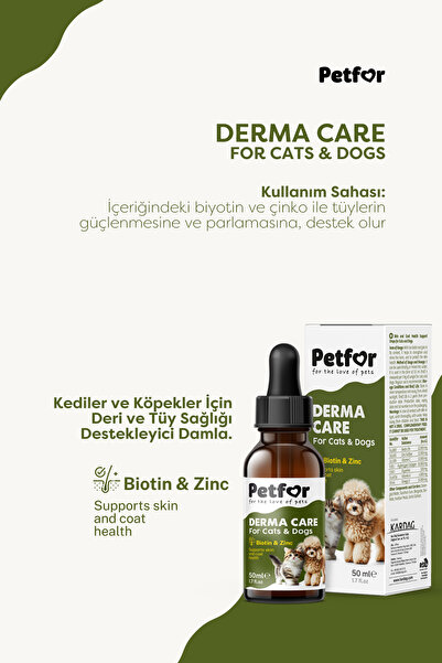 Petfor Bio-Zinc Drop Tüy Sağlığı Damlası Kedi ve Köpekler için 50 ML