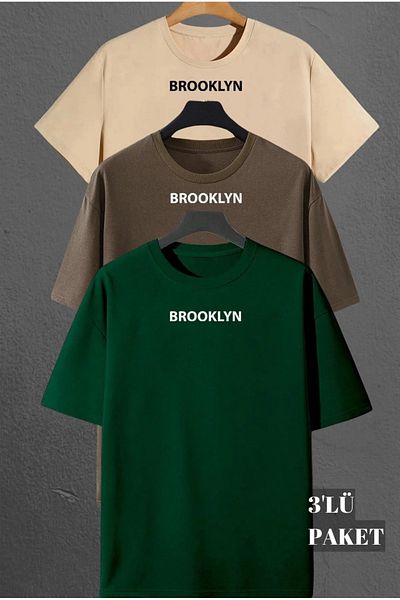 DAXİS Sportwear Company Πακέτο Advantage - 3 εμπριμέ μπλουζάκια Oversize