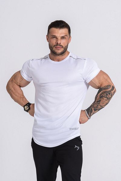Gymwolves Ανδρικό αθλητικό μπλουζάκι Pro Air | Προπόνηση Tanktop | Μην τα παρατάς ποτέ | Λευκό | Pro Series |