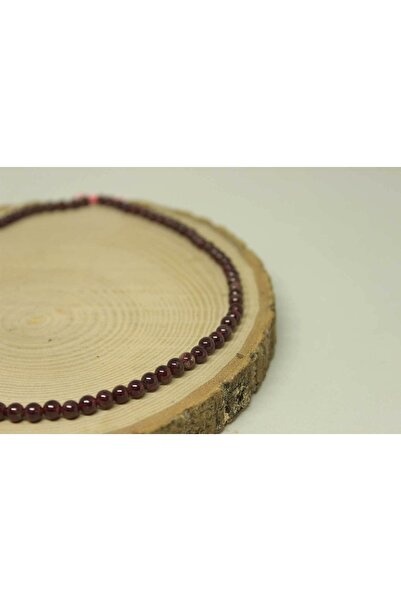 Yasamtohumu Bileklik Boy Lal (GRANAT) (GARNET) Taşı Yarım Dizi 4-4.5mm Aralığı (18CM UZUNLUĞUNDADIR)