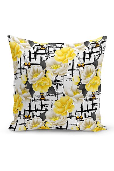 Filamente Double Sided Digital Printed 4-Piece Throw Pillow Cover Set - High Quality Washable Micropetek