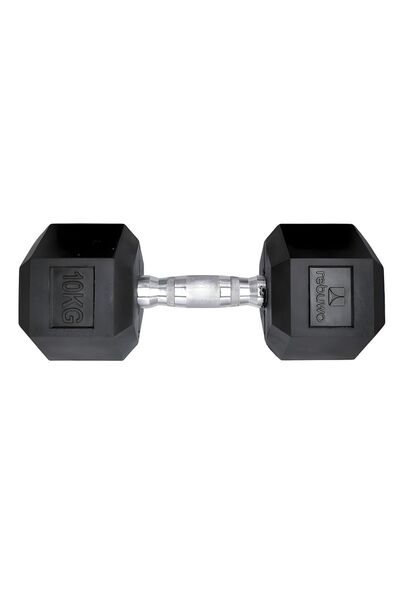 Rebuwo Hex Dambıl 10 Kg 1 Adet Kauçuk Altıgen Dambıl Hex Dumbbell