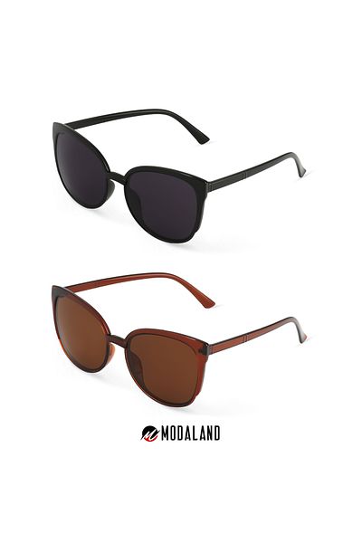 ModaLand Unisex Women's Sunglasses 2-Piece Deal Set