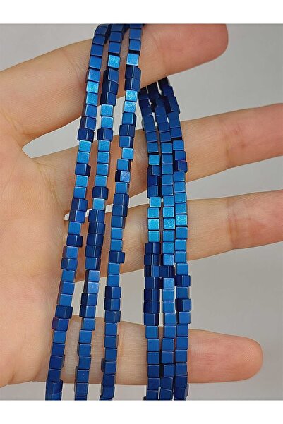 Yasamtohumu Narukvica od hematitnog kamena u obliku kocke - 3mm polovica niza...