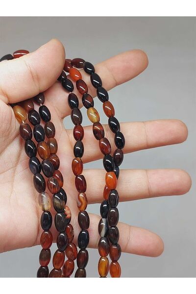 Yasamtohumu Polu-pletena narukvica - 6*8.5mm ahat kamenje ječam kroj (49978) ...