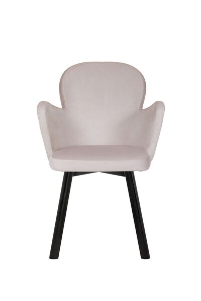 MARKAELZ SİYAH METAL AYAKLI SALON/MUTFAK SANDALYESİ KOLLUKELEBEK (BABYFACE)