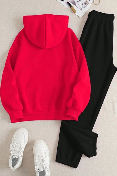 DAXİS Sportwear Company Unisex Panda Patterned Hooded Sweatshirt and Jogger Tracksuit Set