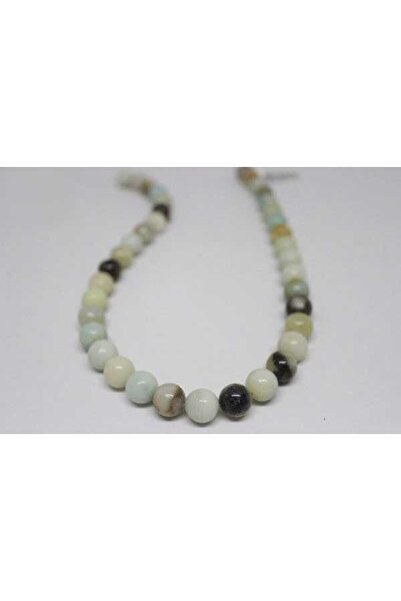 Yasamtohumu Чверть нитки (довжина 9 см!) Камінь амазоніт Чверть нитки 10 мм